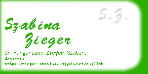 szabina zieger business card